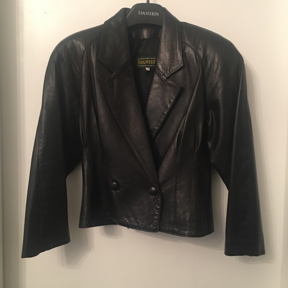 Danier Leather Cropped Jacket